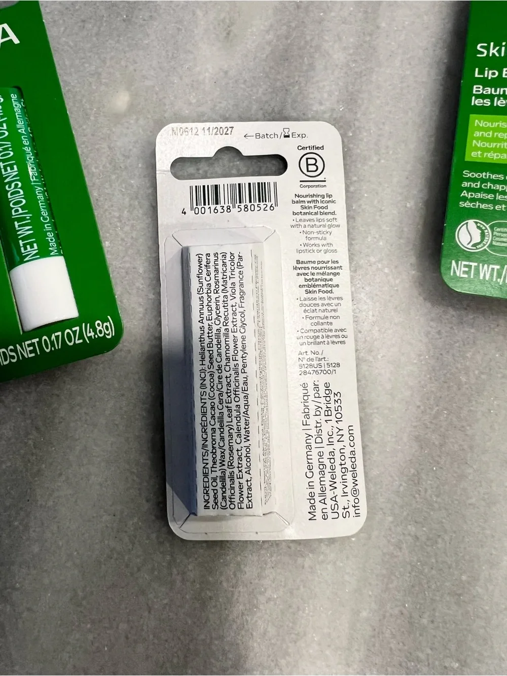 4 for $25 Weleda Skin Food Lip Balm